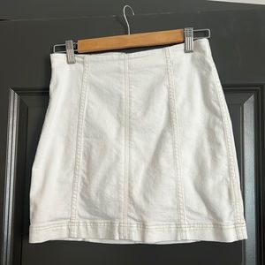 White Free People mini skirt